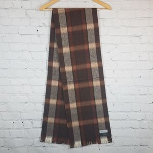 Dior Plaid Wool Vintage Scarf